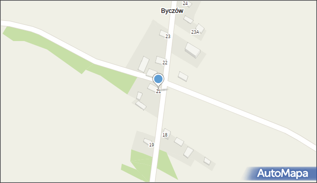 Byczów, Byczów, 21, mapa Byczów