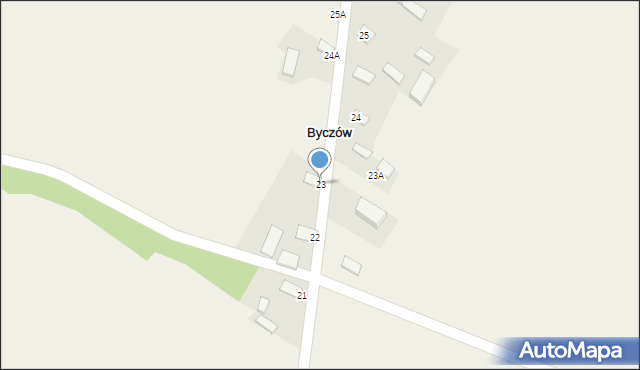 Byczów, Byczów, 23, mapa Byczów