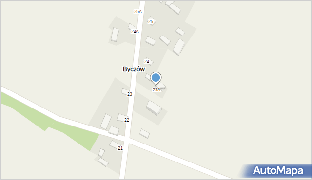 Byczów, Byczów, 23A, mapa Byczów