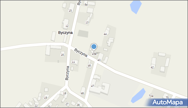 Byczyna, Byczyna, 43a, mapa Byczyna