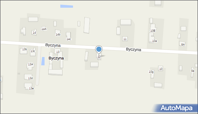 Byczyna, Byczyna, 12, mapa Byczyna