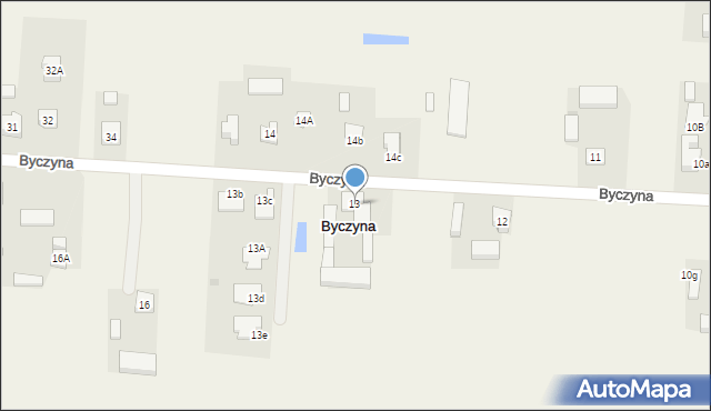 Byczyna, Byczyna, 13, mapa Byczyna