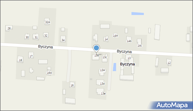 Byczyna, Byczyna, 13b, mapa Byczyna