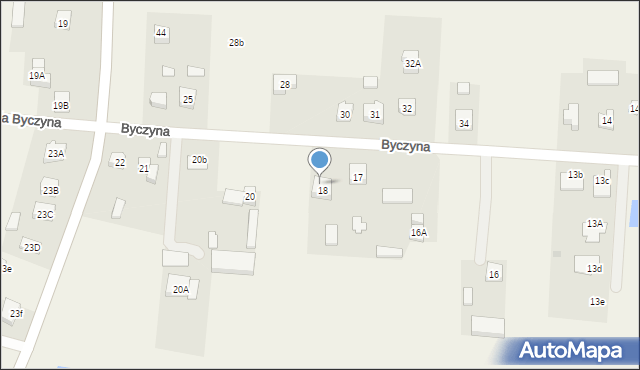 Byczyna, Byczyna, 18a, mapa Byczyna