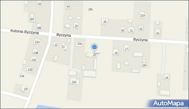 Byczyna, Byczyna, 20, mapa Byczyna