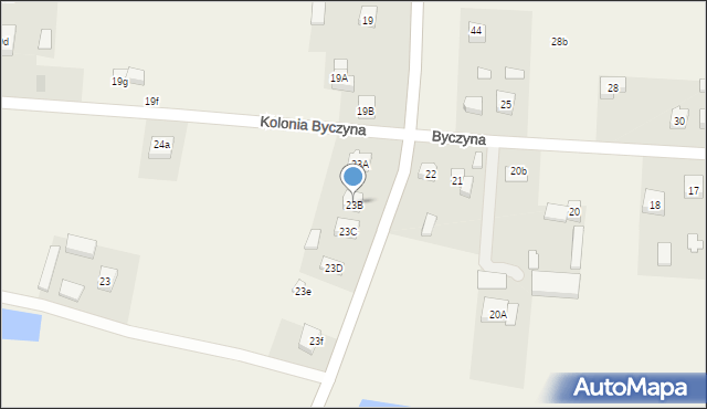 Byczyna, Byczyna, 23B, mapa Byczyna