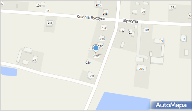 Byczyna, Byczyna, 23D, mapa Byczyna