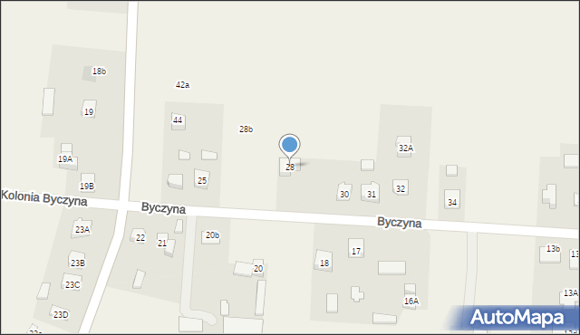 Byczyna, Byczyna, 28, mapa Byczyna