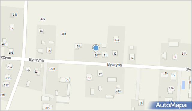 Byczyna, Byczyna, 30, mapa Byczyna