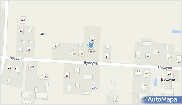 Byczyna, Byczyna, 32, mapa Byczyna