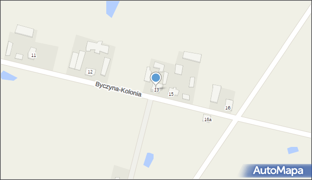 Byczyna-Kolonia, Byczyna-Kolonia, 13, mapa Byczyna-Kolonia