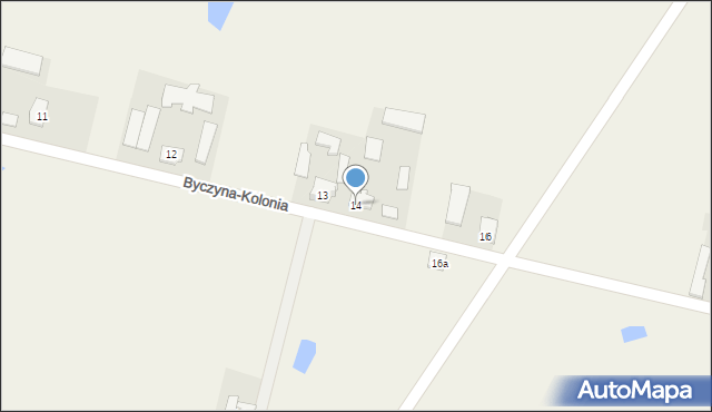 Byczyna-Kolonia, Byczyna-Kolonia, 14, mapa Byczyna-Kolonia