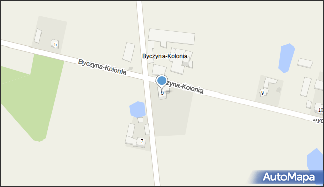 Byczyna-Kolonia, Byczyna-Kolonia, 6, mapa Byczyna-Kolonia