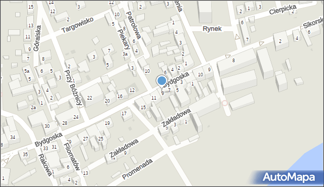 Bydgoszcz, Bydgoska, 9, mapa Bydgoszczy