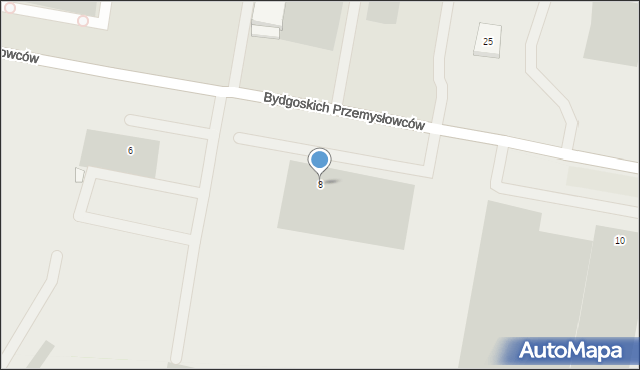 Bydgoszcz, Bydgoskich Przemysłowców, 8, mapa Bydgoszczy