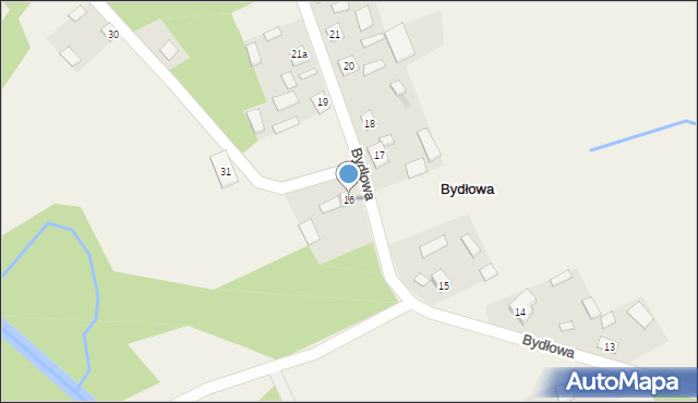 Bydłowa, Bydłowa, 16, mapa Bydłowa