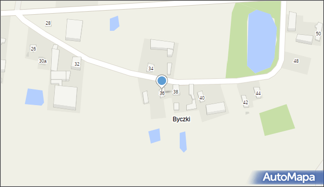 Byki, Byki, 36, mapa Byki