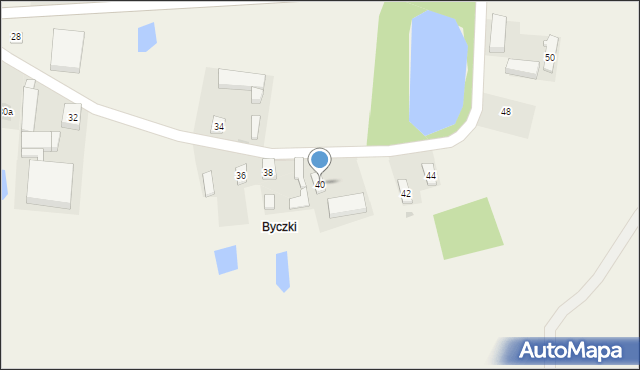 Byki, Byki, 40, mapa Byki