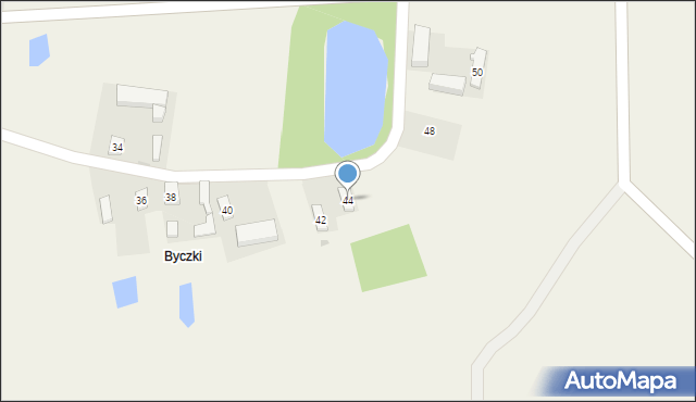 Byki, Byki, 44, mapa Byki