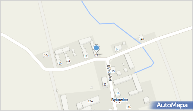 Bykowice, Bykowice, 13, mapa Bykowice