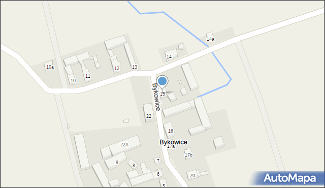 Bykowice, Bykowice, 15, mapa Bykowice