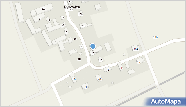 Bykowice, Bykowice, 17, mapa Bykowice