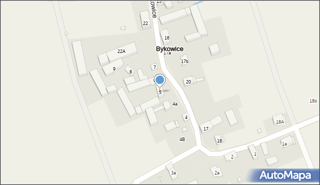 Bykowice, Bykowice, 5, mapa Bykowice