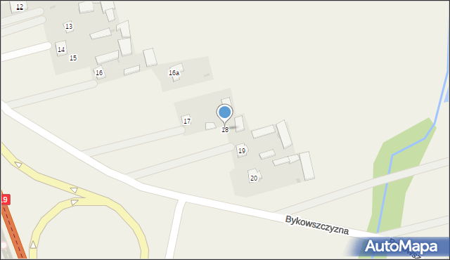 Bykowszczyzna, Bykowszczyzna, 18, mapa Bykowszczyzna