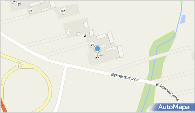 Bykowszczyzna, Bykowszczyzna, 20, mapa Bykowszczyzna