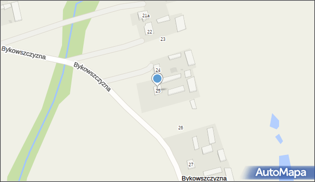 Bykowszczyzna, Bykowszczyzna, 25, mapa Bykowszczyzna