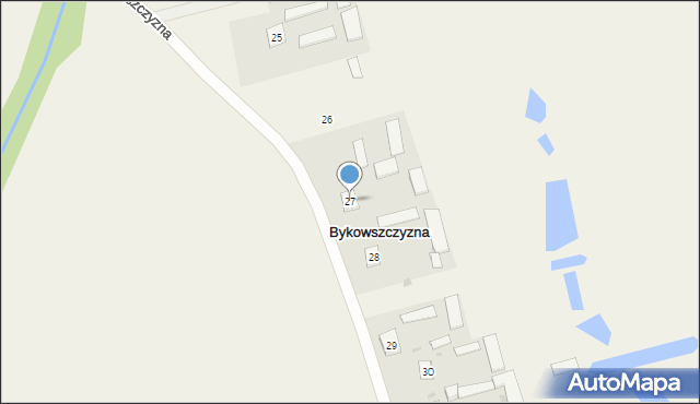 Bykowszczyzna, Bykowszczyzna, 27, mapa Bykowszczyzna