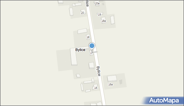 Bylice, Bylice, 17, mapa Bylice