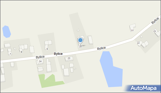 Bylice, Bylice, 10, mapa Bylice