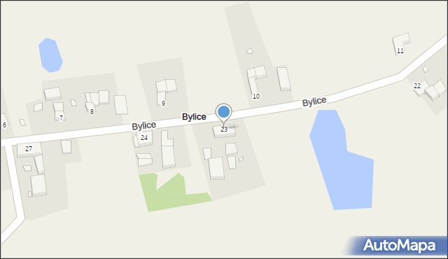 Bylice, Bylice, 23, mapa Bylice