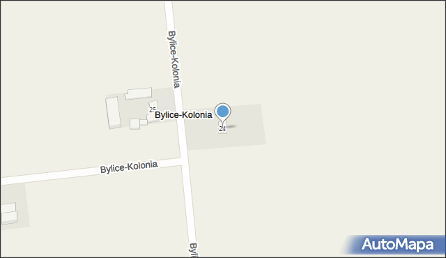 Bylice-Kolonia, Bylice-Kolonia, 24, mapa Bylice-Kolonia