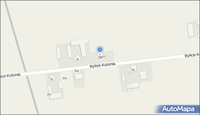 Bylice-Kolonia, Bylice-Kolonia, 29a, mapa Bylice-Kolonia