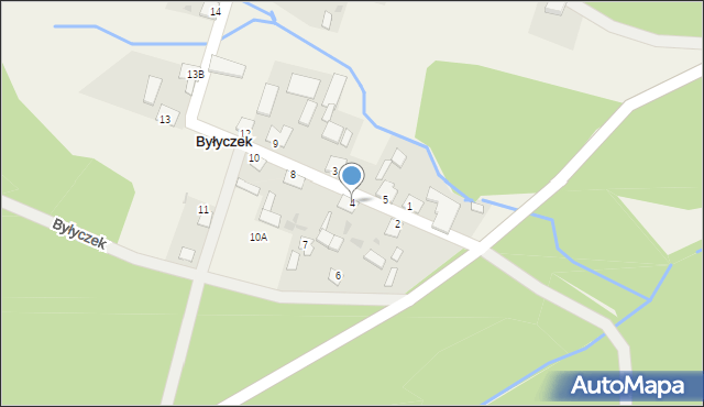 Byłyczek, Byłyczek, 4, mapa Byłyczek