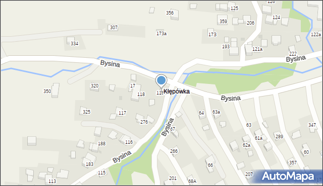 Bysina, Bysina, 118a, mapa Bysina