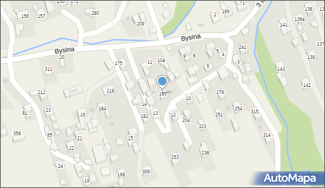 Bysina, Bysina, 180, mapa Bysina