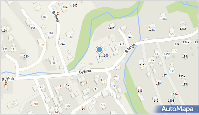 Bysina, Bysina, 2, mapa Bysina