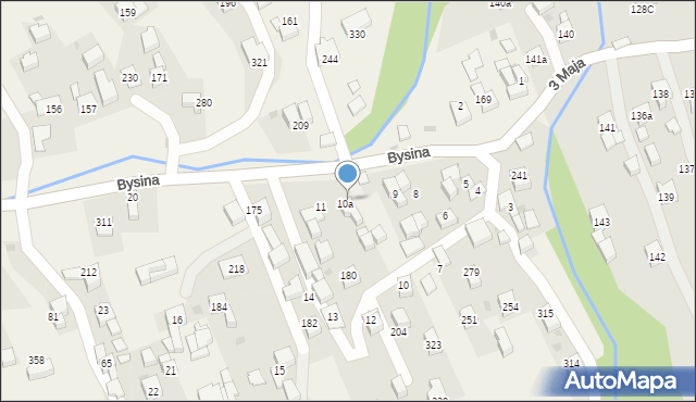 Bysina, Bysina, 208, mapa Bysina