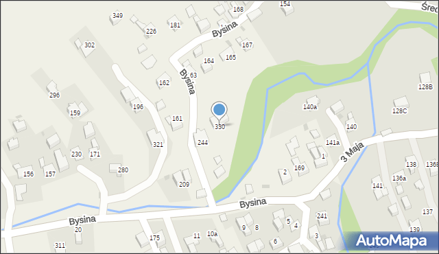 Bysina, Bysina, 330, mapa Bysina