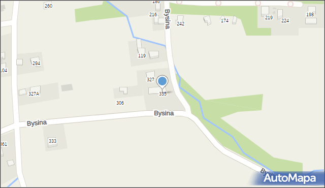 Bysina, Bysina, 335, mapa Bysina