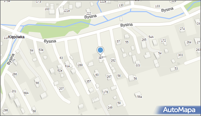 Bysina, Bysina, 347, mapa Bysina