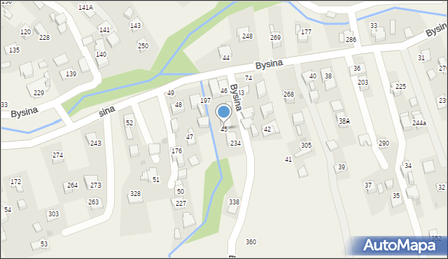 Bysina, Bysina, 45, mapa Bysina
