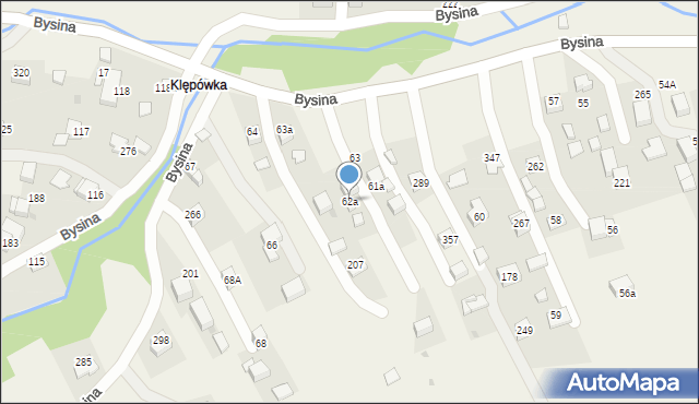 Bysina, Bysina, 62a, mapa Bysina