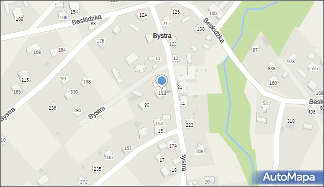 Bystra, Bystra, 114, mapa Bystra