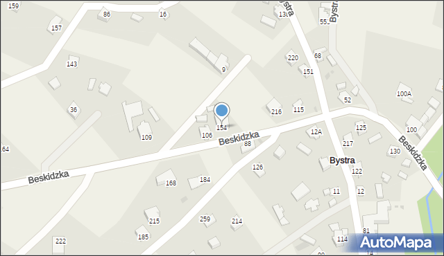 Bystra, Bystra, 154, mapa Bystra