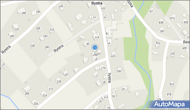 Bystra, Bystra, 15A, mapa Bystra