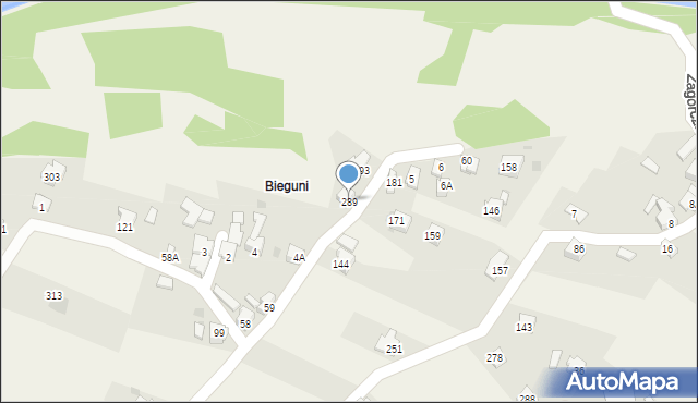 Bystra, Bystra, 289, mapa Bystra